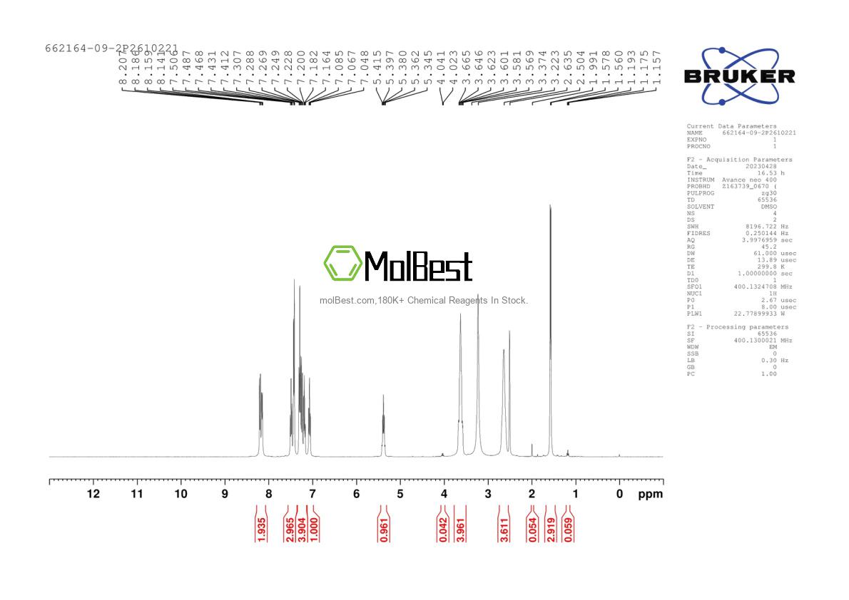 662164-09-2 fiziksel numune test spektrumu (NMR)