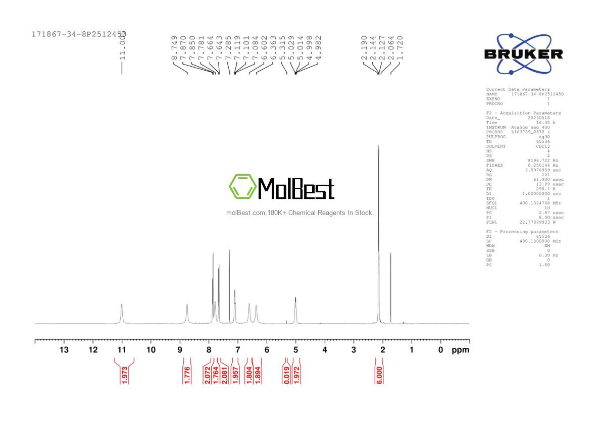 Phổ kiểm tra mẫu thực (NMR) của 66217-19-4