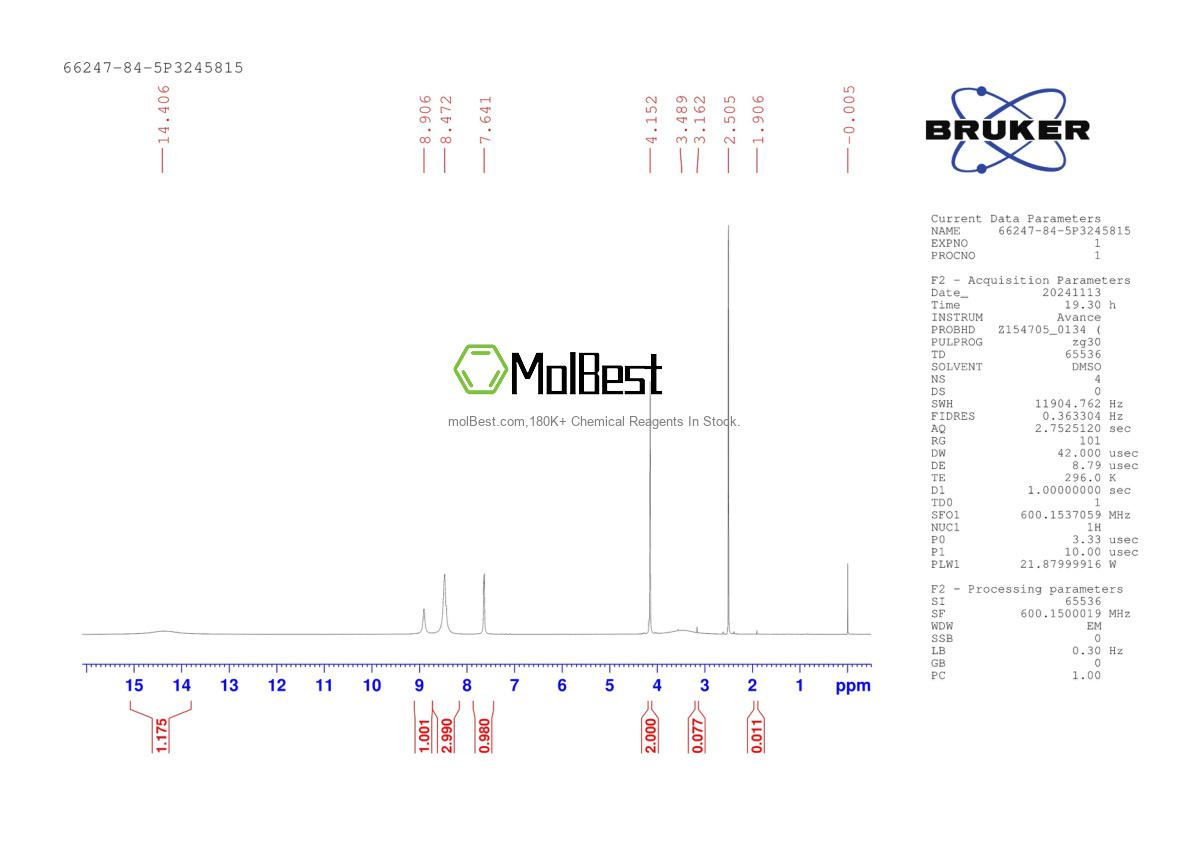 Spektrum pengujian sampel fisik (NMR) 66247-84-5