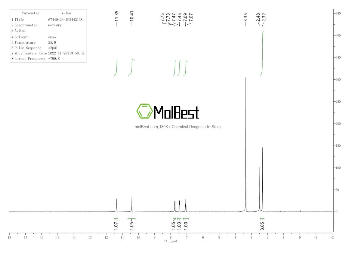 Spektrum pengujian sampel fisik (NMR) 67449-23-4