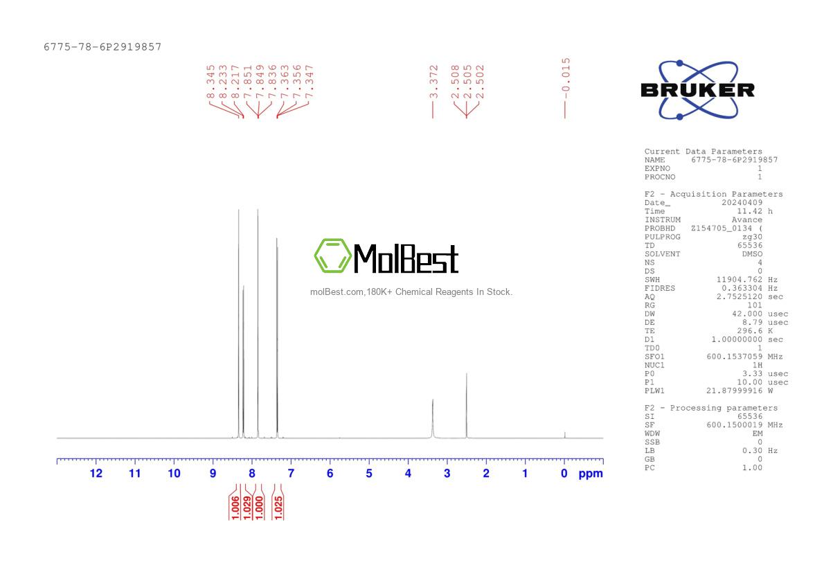 Physical sample testing spectrum (NMR) of 6775-78-6