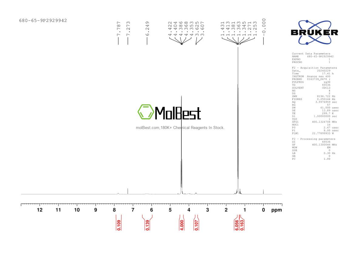 Phổ kiểm tra mẫu thực (NMR) của 680-65-9