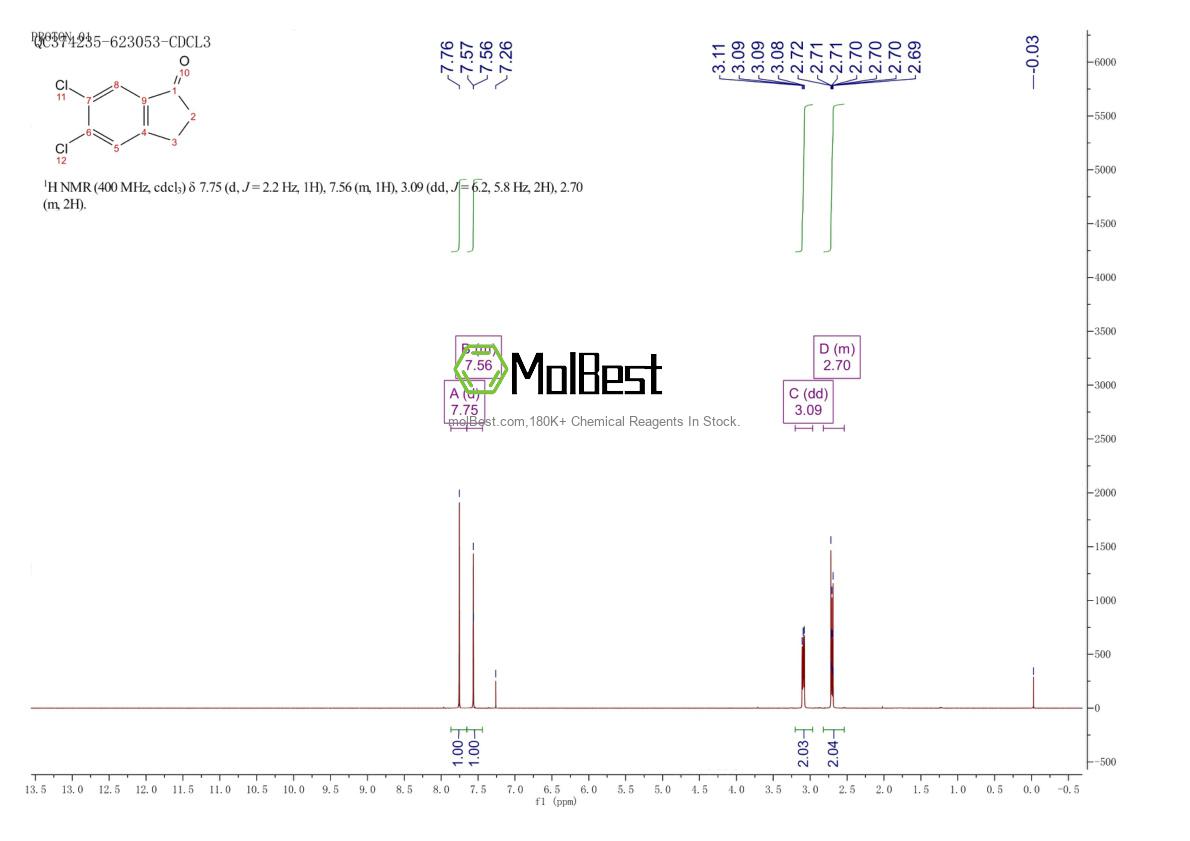 Espectro de teste de amostra física (NMR) de 68755-31-7