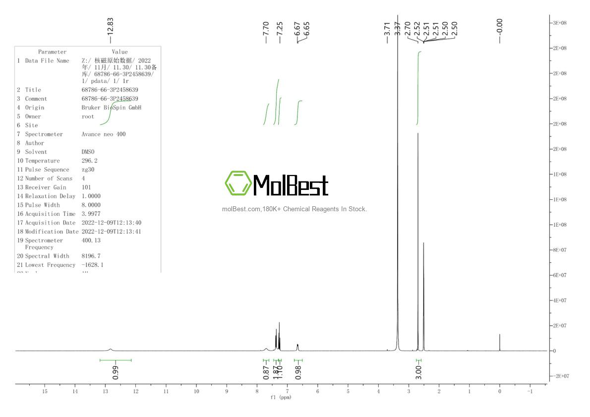 Physical sample testing spectrum (NMR) of 68786-66-3