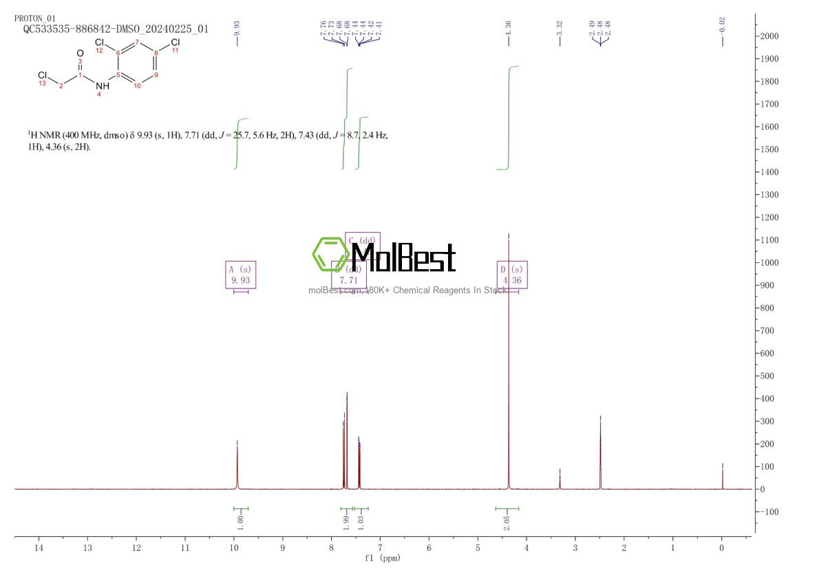 Physical sample testing spectrum (NMR) of 6974-56-7