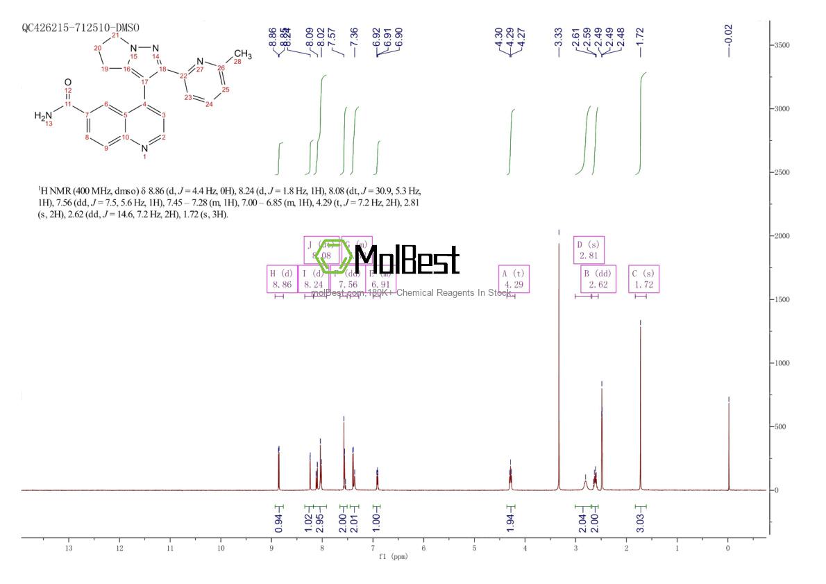Spektrum pengujian sampel fisik (NMR) 700874-72-2