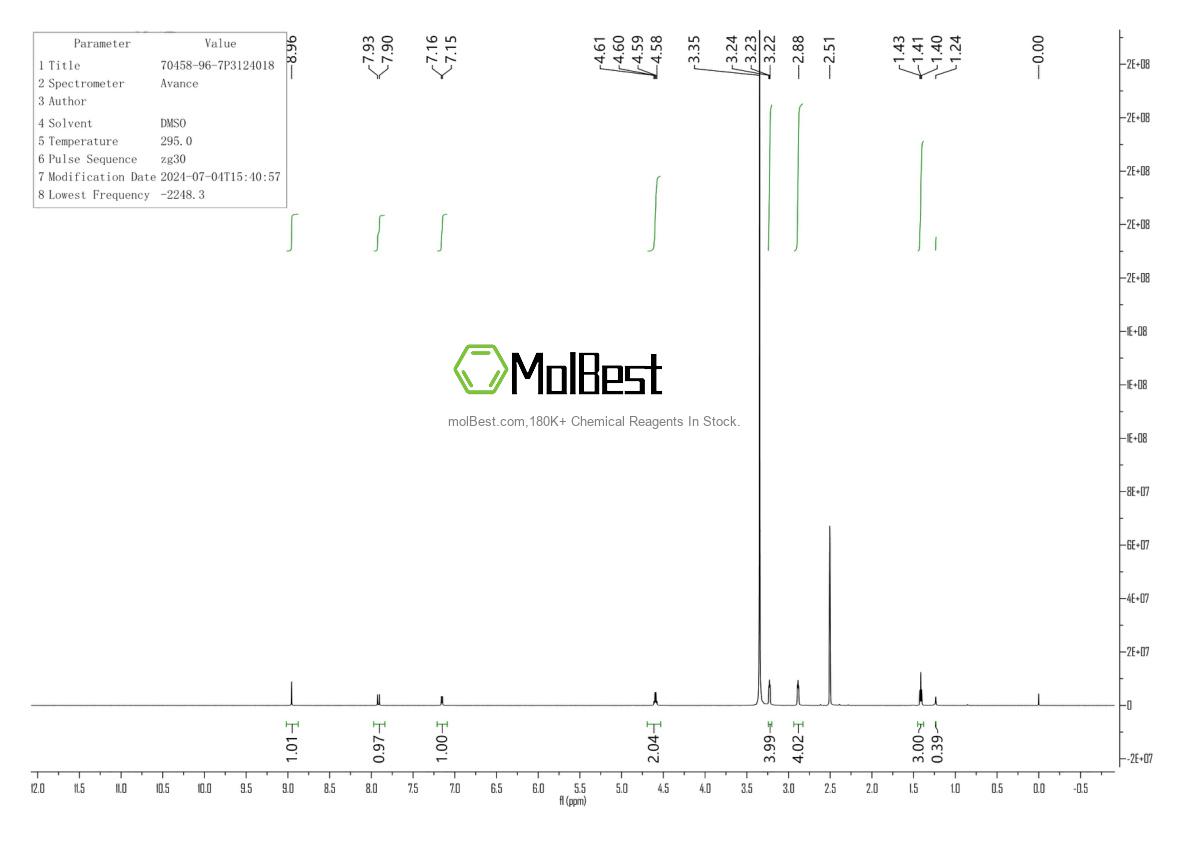 Physical sample testing spectrum (NMR) of 70458-96-7