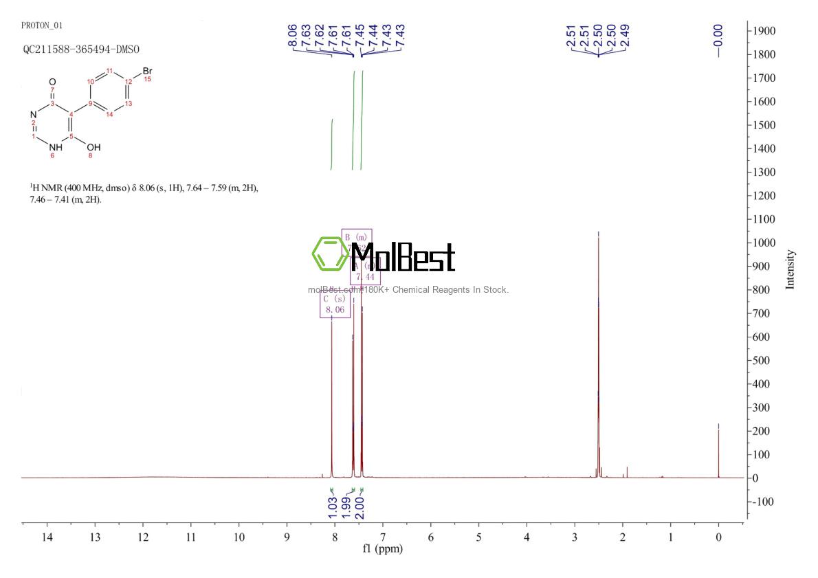 Physical sample testing spectrum (NMR) of 706811-25-8