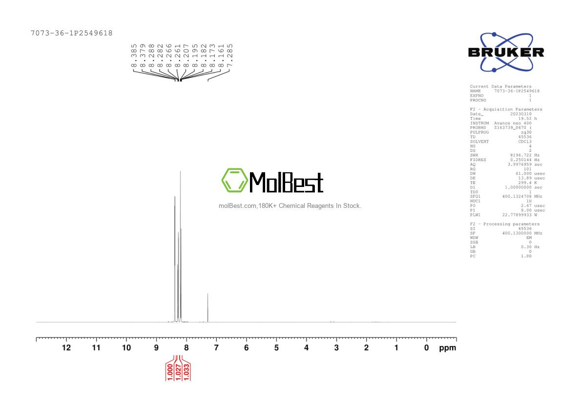 Physical sample testing spectrum (NMR) of 7073-36-1