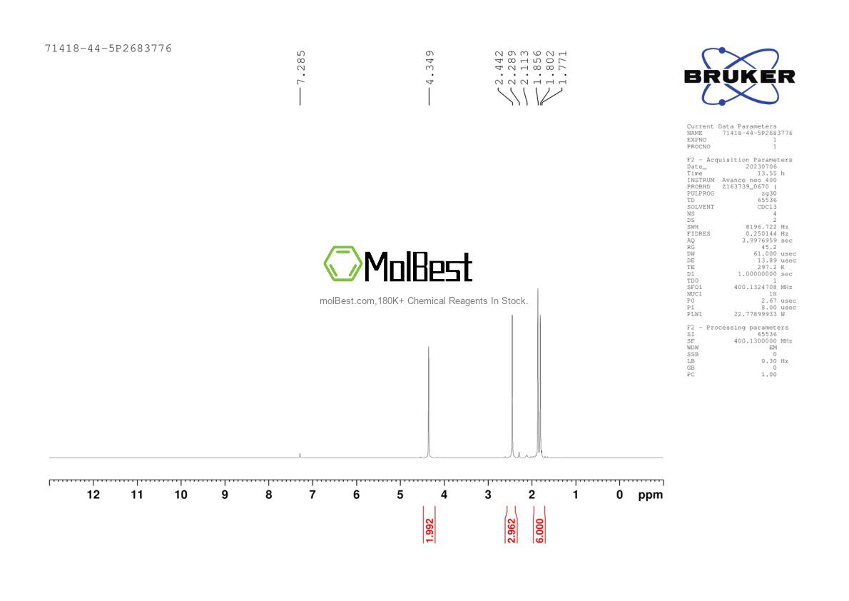 Physical sample testing spectrum (NMR) of 71418-44-5