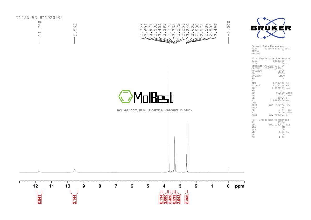 Physical sample testing spectrum (NMR) of 71486-53-8
