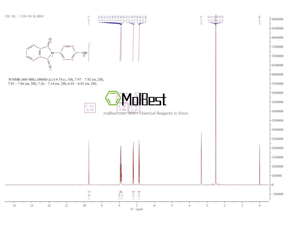 7154-85-0 fiziksel numune test spektrumu (NMR)