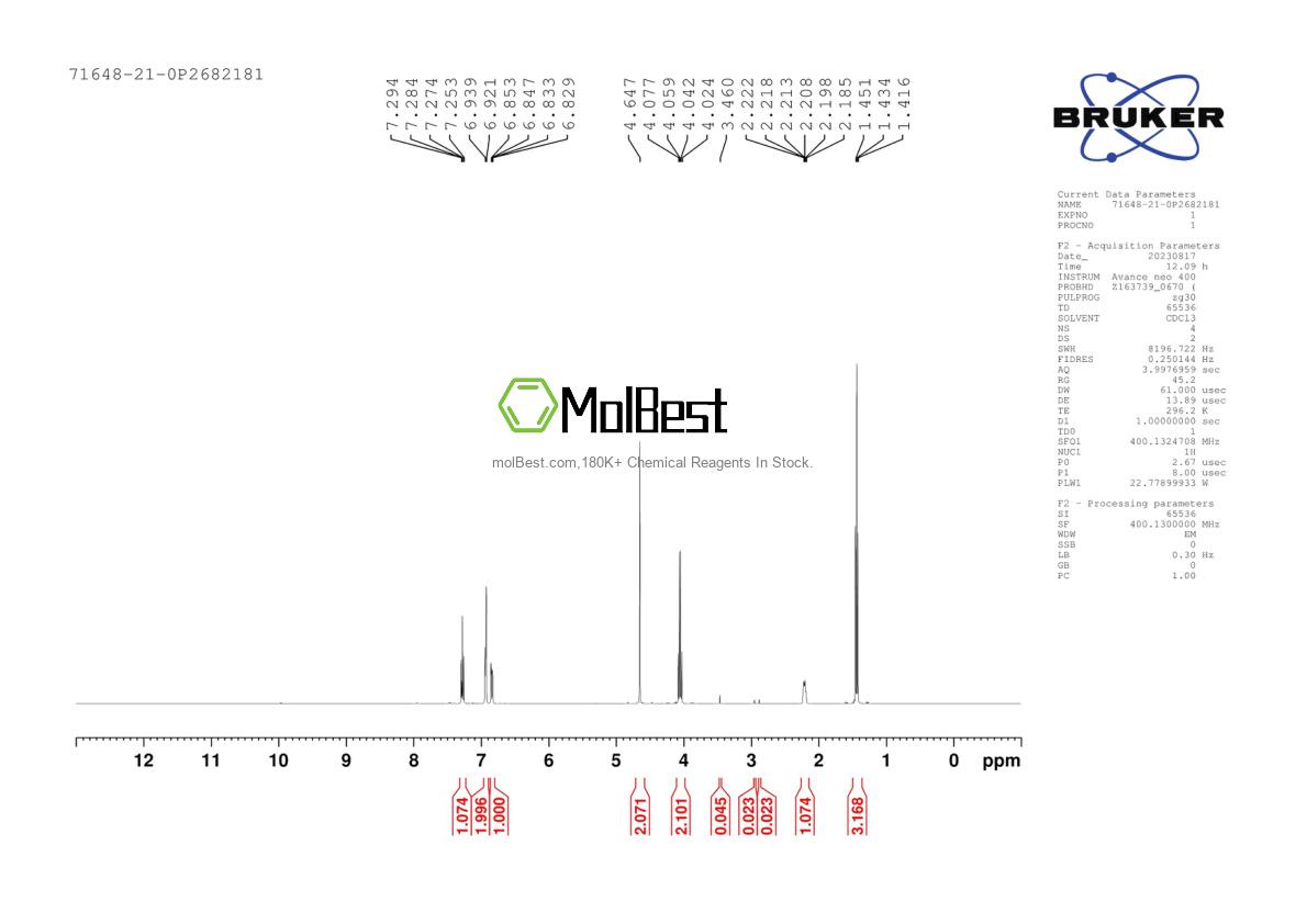 Physical sample testing spectrum (NMR) of 71648-21-0