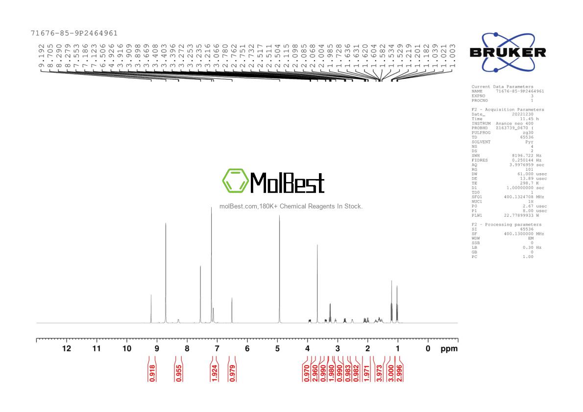 Physical sample testing spectrum (NMR) of 71675-85-9
