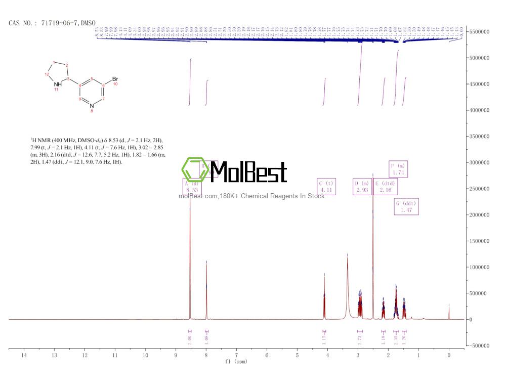 Physical sample testing spectrum (NMR) of 71719-06-7
