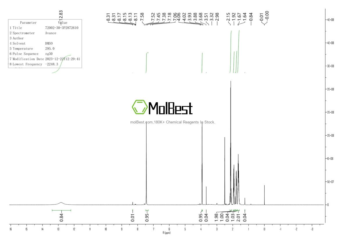 Physical sample testing spectrum (NMR) of 72002-30-3