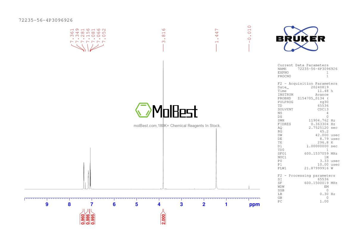 Physical sample testing spectrum (NMR) of 72235-56-4
