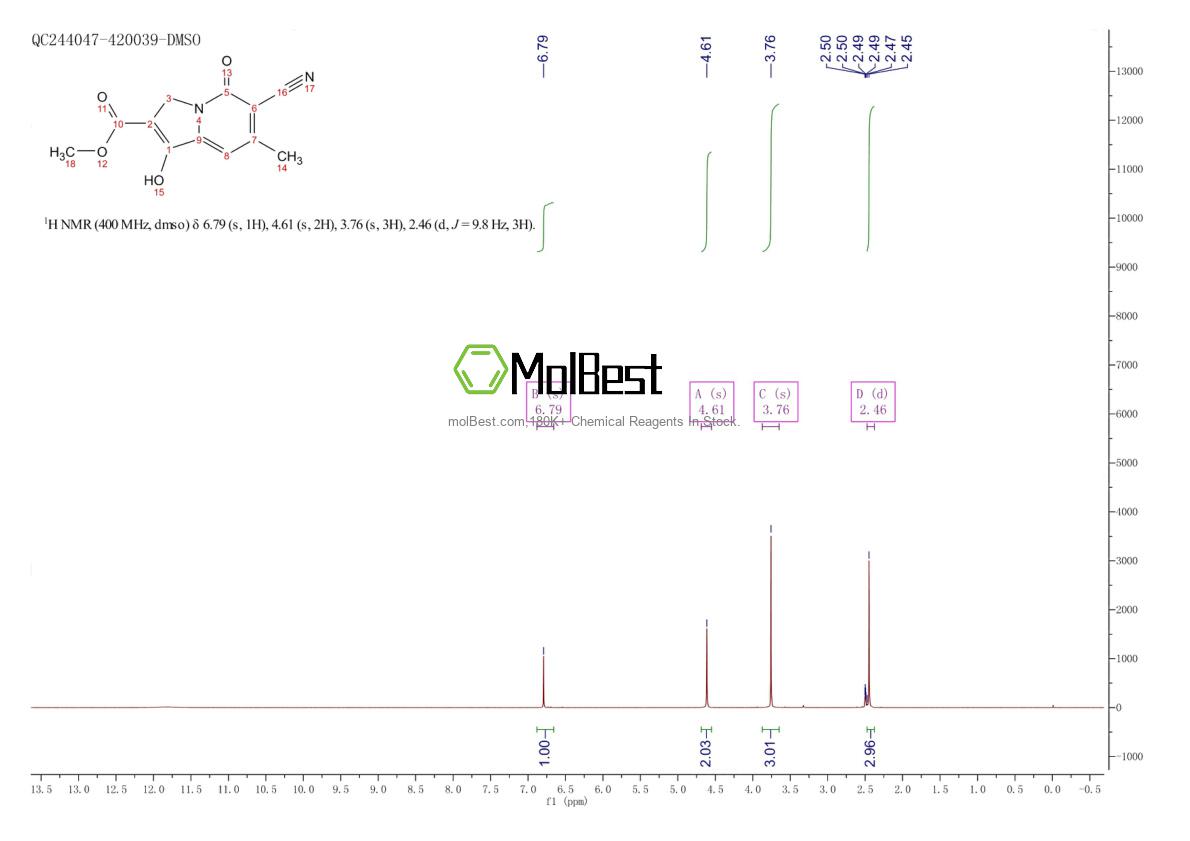 Espectro de teste de amostra física (NMR) de 73427-92-6