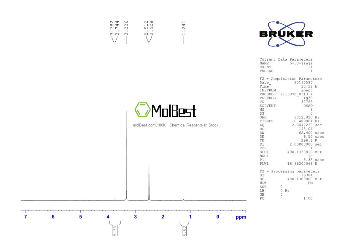 Physical sample testing spectrum (NMR) of 7492-55-9