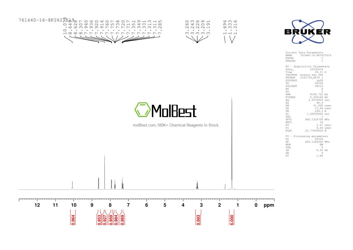 Спектр анализа физического образца (ЯМР) для 761440-16-8
