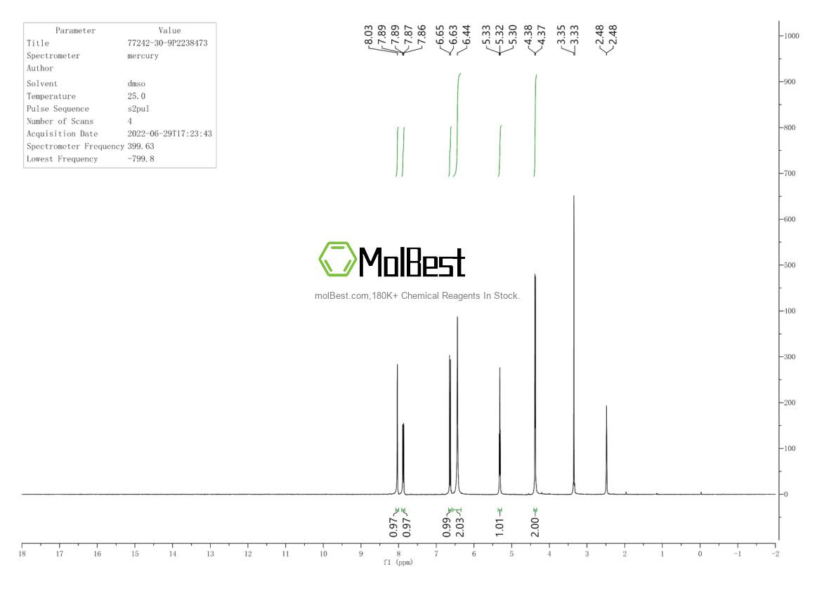 Physical sample testing spectrum (NMR) of 77242-30-9