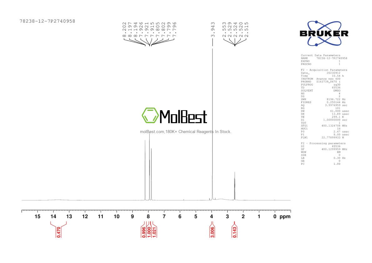 Physical sample testing spectrum (NMR) of 78238-12-7