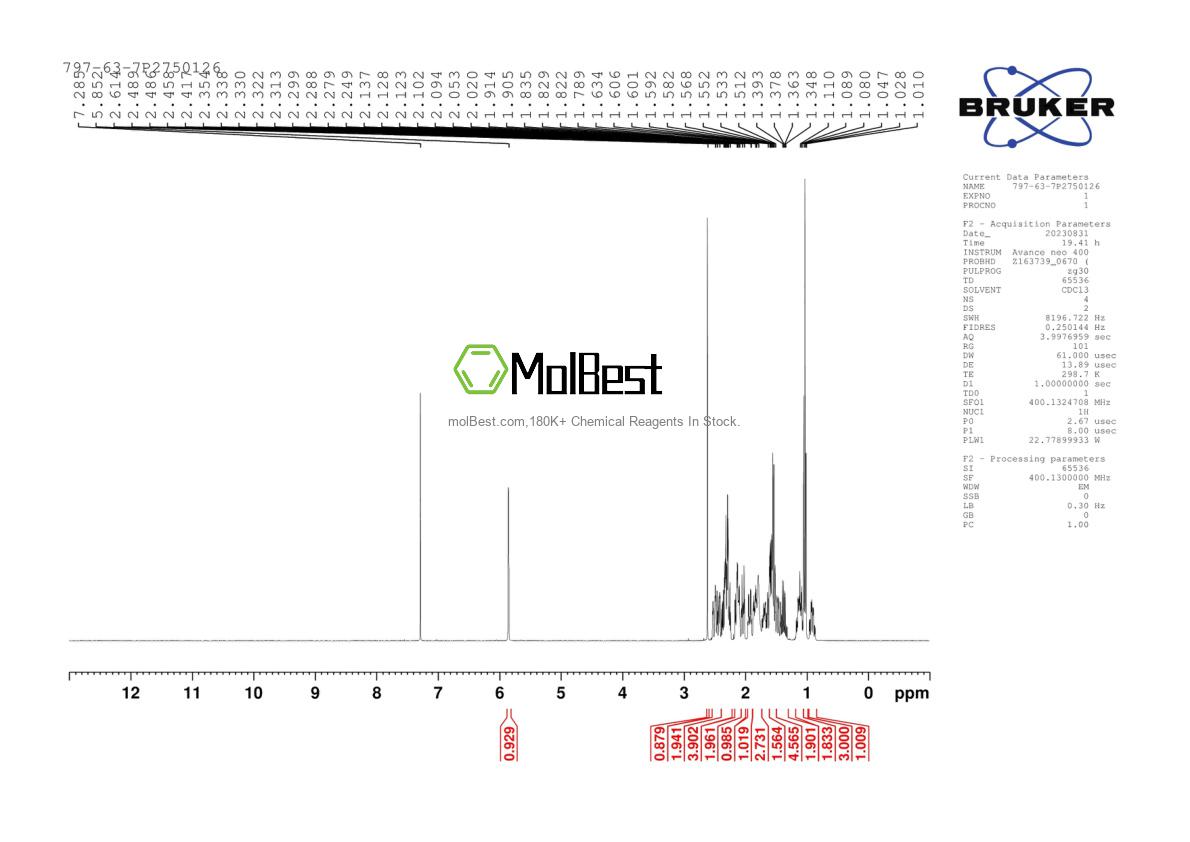 797-63-7 fiziksel numune test spektrumu (NMR)