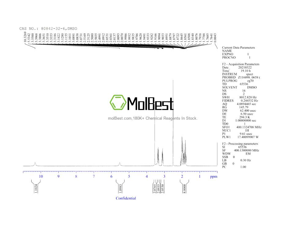 Physical sample testing spectrum (NMR) of 80842-32-6