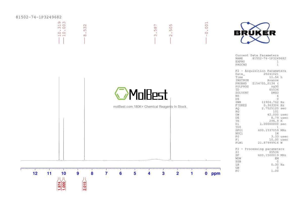 Physical sample testing spectrum (NMR) of 81502-74-1