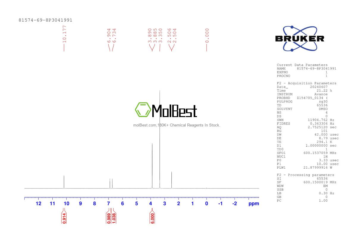 Physical sample testing spectrum (NMR) of 81574-69-8