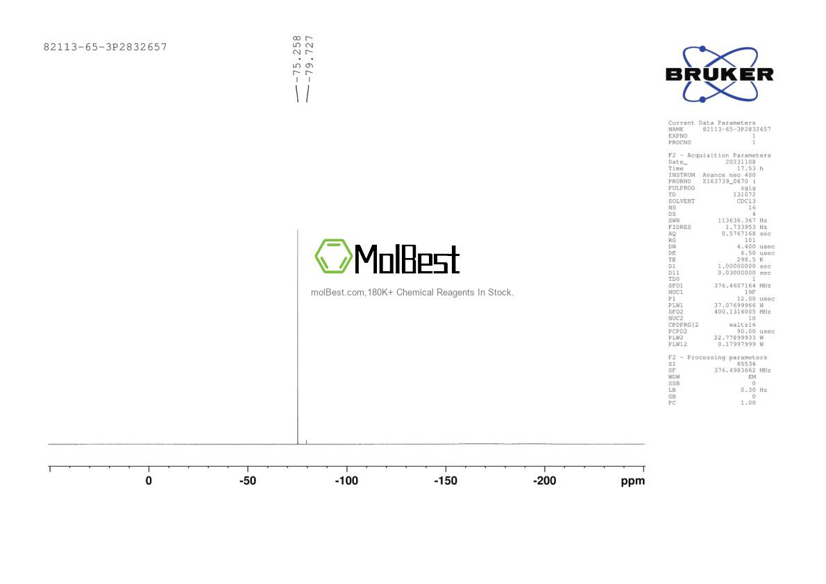 Physical sample testing spectrum (NMR) of 82113-65-3