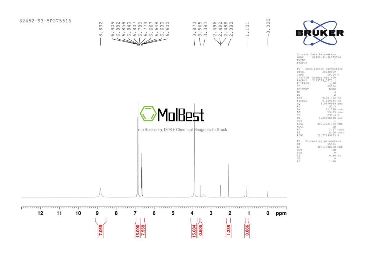 82452-93-5 fiziksel numune test spektrumu (NMR)