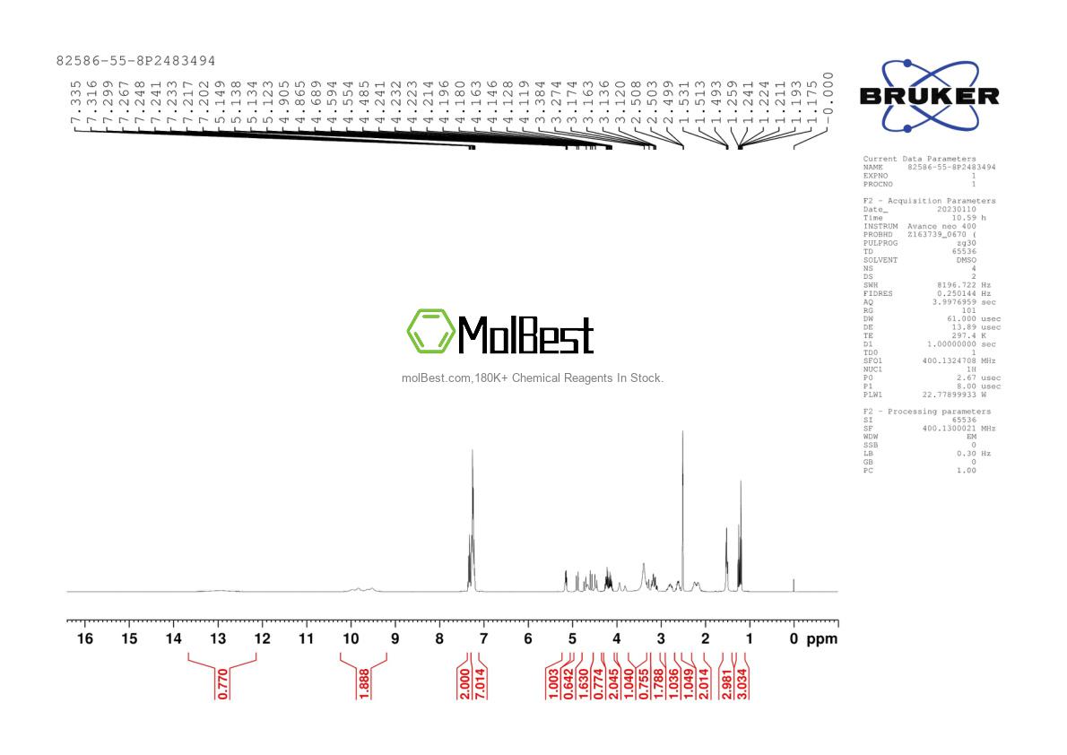 82586-55-8 fiziksel numune test spektrumu (NMR)