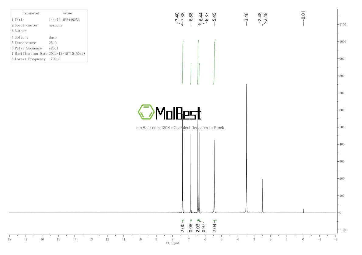 Spektrum pengujian sampel fisik (NMR) 834-24-2
