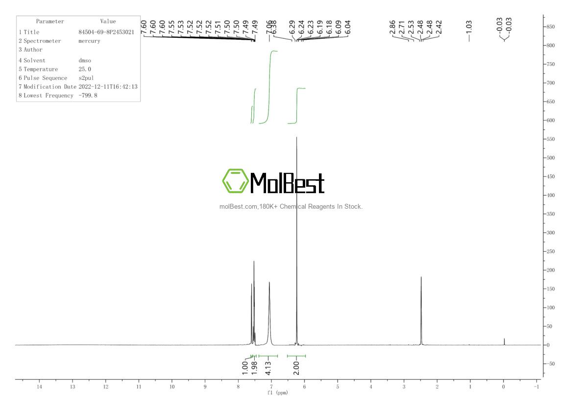 Spektrum pengujian sampel fisik (NMR) 84504-69-8