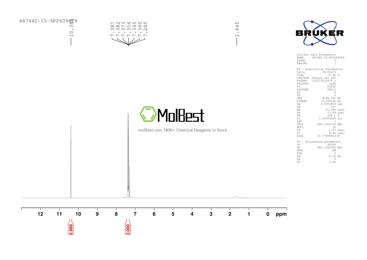 Spektrum pengujian sampel fisik (NMR) 848139-78-6