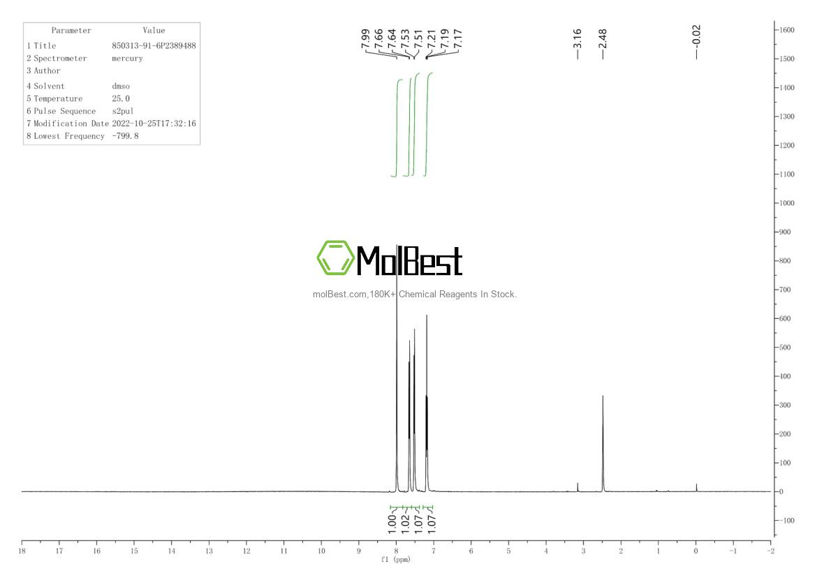 850313-91-6 fiziksel numune test spektrumu (NMR)