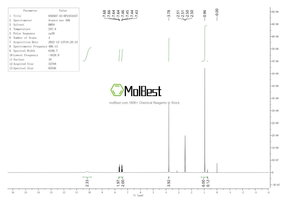 850567-43-0 fiziksel numune test spektrumu (NMR)