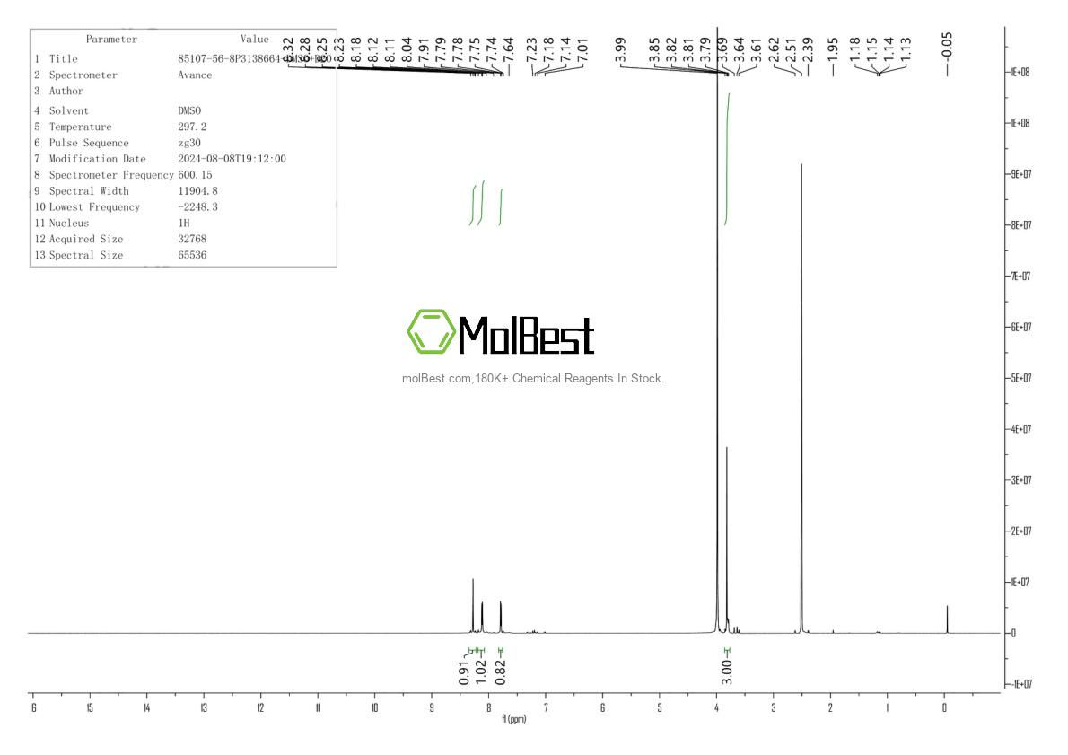 Physical sample testing spectrum (NMR) of 85107-56-8