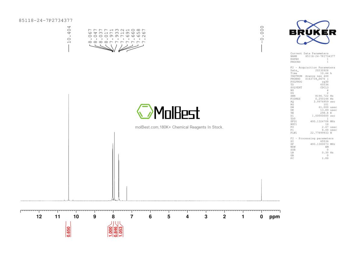 Physical sample testing spectrum (NMR) of 85118-24-7