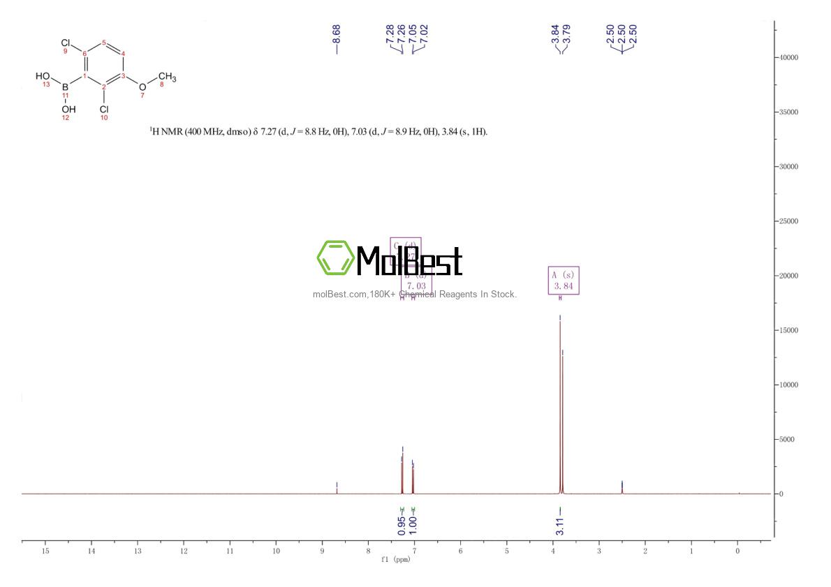Physical sample testing spectrum (NMR) of 851756-57-5