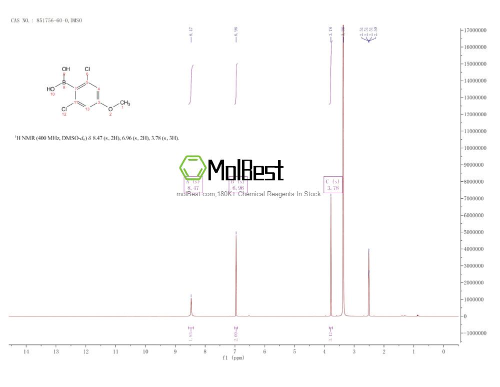 Physical sample testing spectrum (NMR) of 851756-60-0
