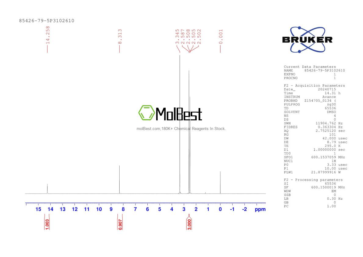 Spektrum pengujian sampel fisik (NMR) 85426-79-5