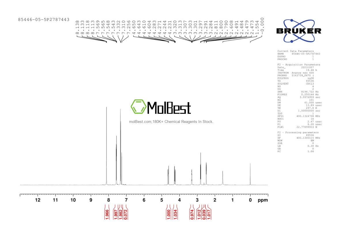 Spektrum pengujian sampel fisik (NMR) 85446-05-5