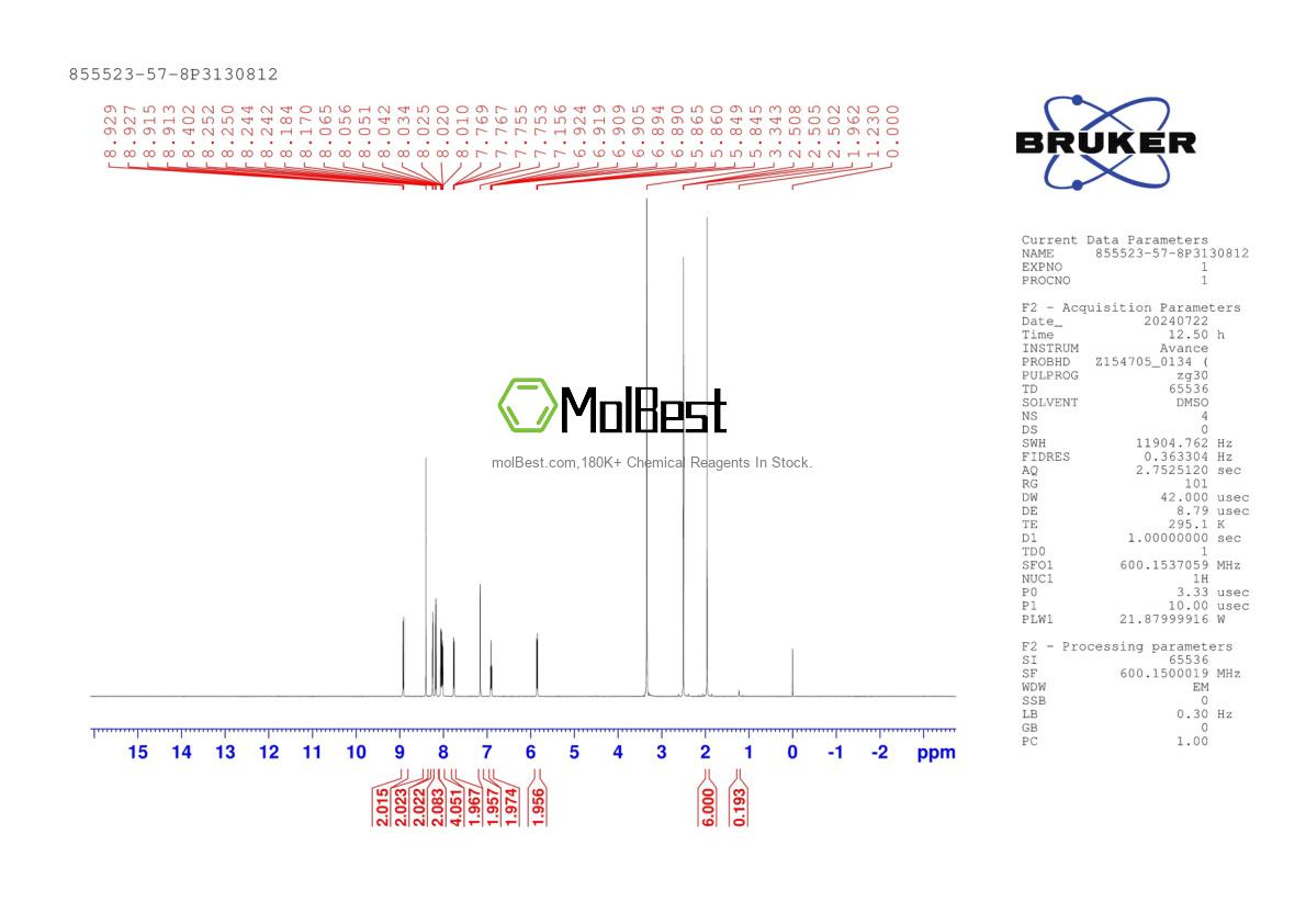 855523-57-8 fiziksel numune test spektrumu (NMR)