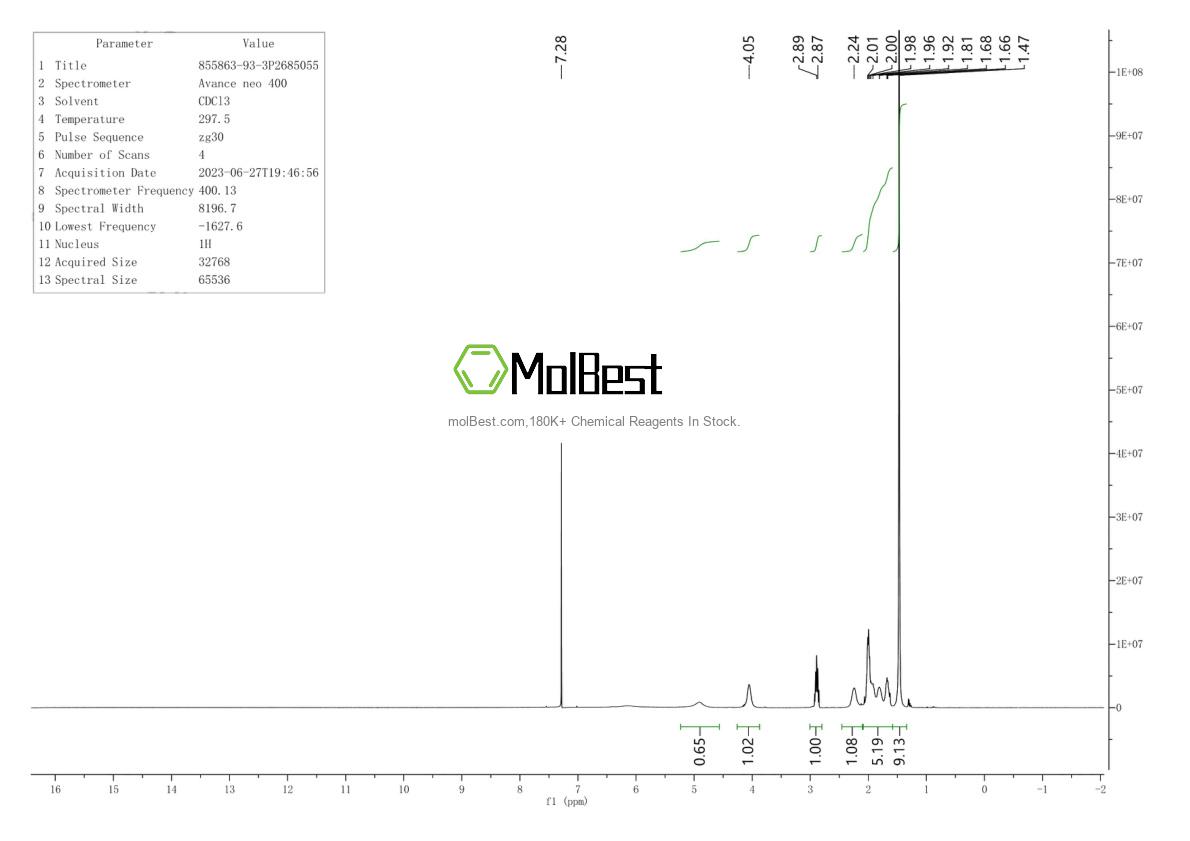 855863-93-3 fiziksel numune test spektrumu (NMR)