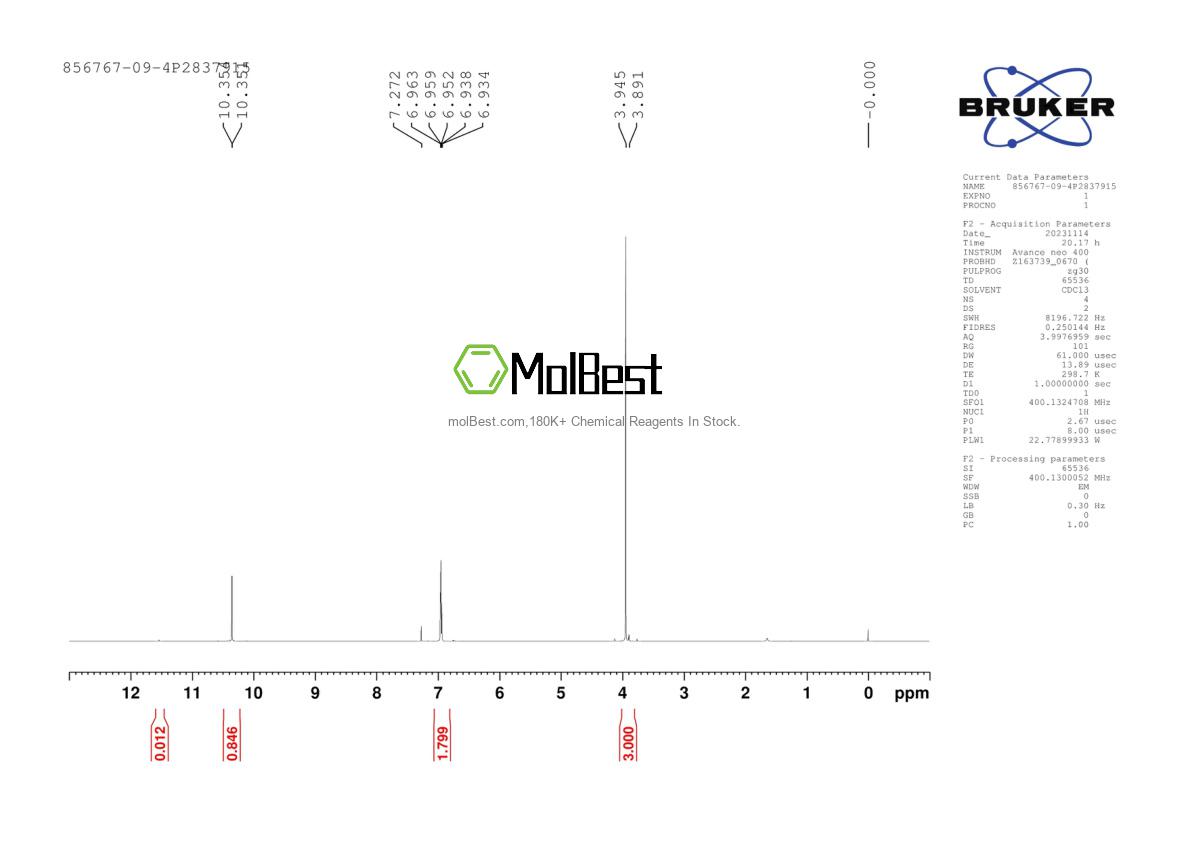Physical sample testing spectrum (NMR) of 856767-09-4