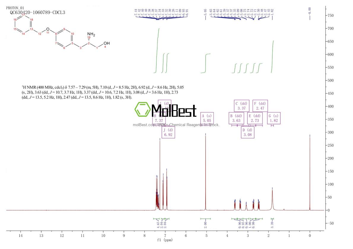 Spektrum pengujian sampel fisik (NMR) 85803-44-7