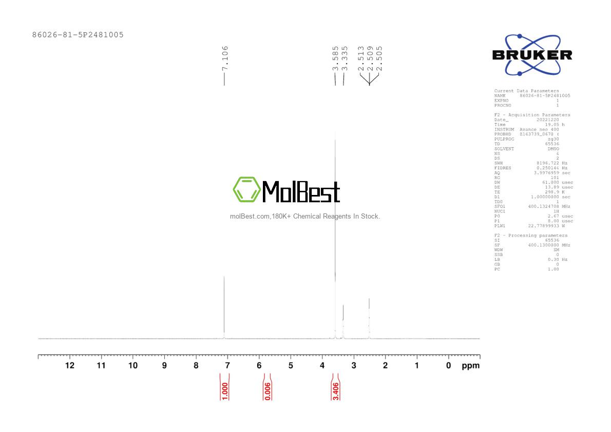 Physical sample testing spectrum (NMR) of 86026-81-5
