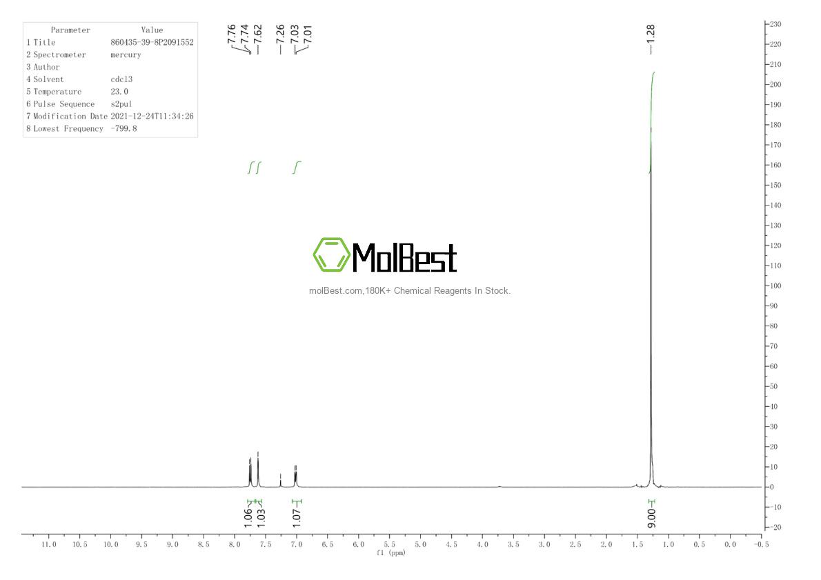 Spektrum pengujian sampel fisik (NMR) 860435-39-8